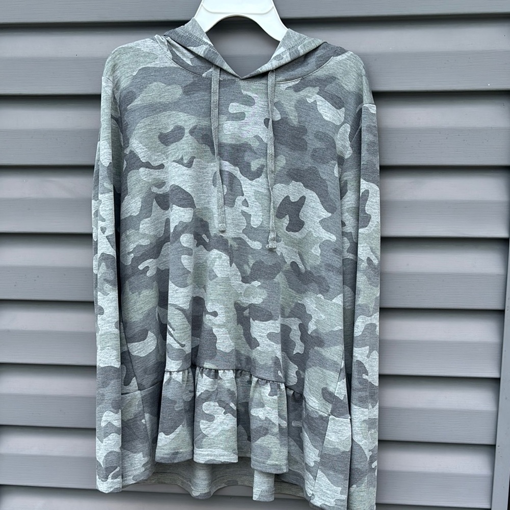 Gray Camo Hoodie